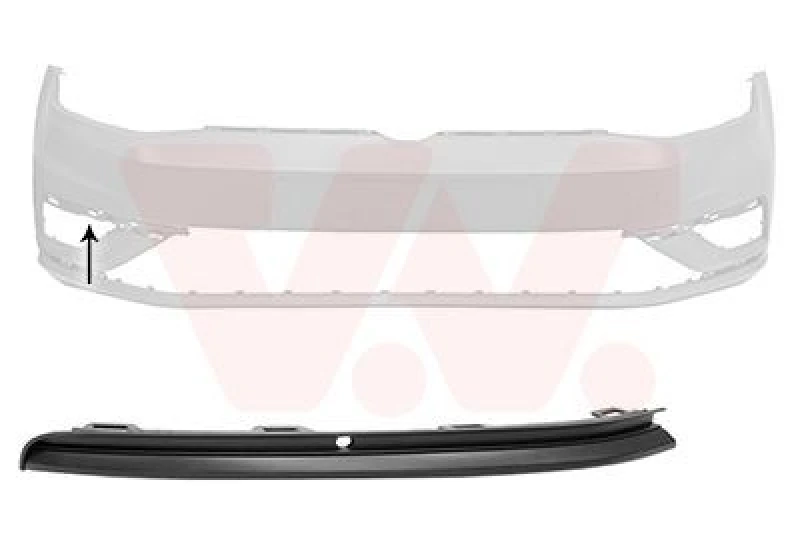 Image of VAN WEZEL Bumper moulding VAN WEZEL 5775584