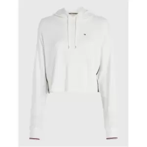 image of Tommy Hilfiger Cropped Hoodie (Ext Sizes) - White