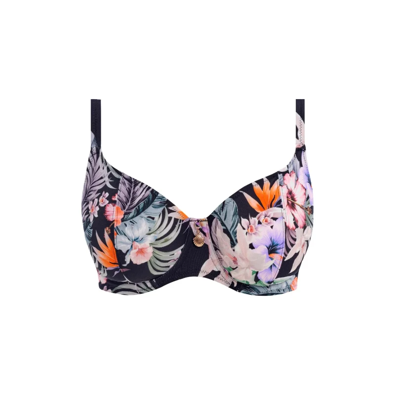 Image of Freya Freya Kamala Bay Plunge Bikini Top Midnight Female 34D QV29621