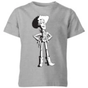 image of Toy Story Sheriff Woody Kids T-Shirt - Grey - 11-12 Years