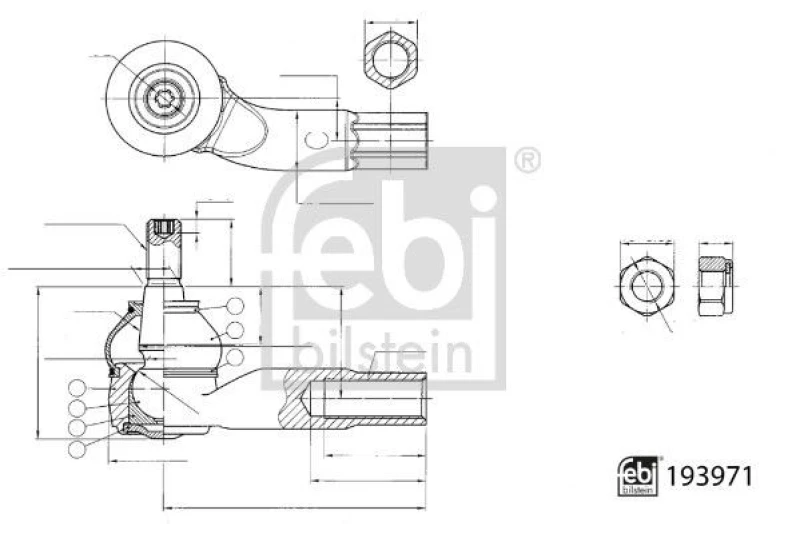 Image of Track rod end FEBI BILSTEIN 193971
