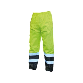 image of Hi-vis Yellow/Black Motorway Trousers - XL (44IN)