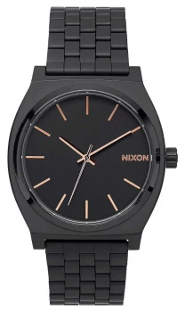 image of Nixon Time Teller All Black / Rose Gold Black IP Watch