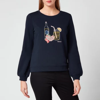Image of Barbour Womens Tidepool Overlayer Sweatshirt - Navy - UK 12