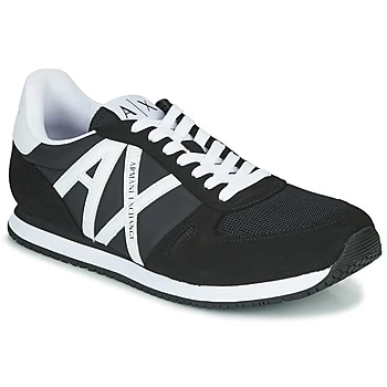 Image of Armani Exchange Classic Runner Trainers Black Size 11 Men