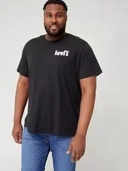 Image of Levis Big & Tall Small Logo T-Shirt - Black, Size 3XL, Men