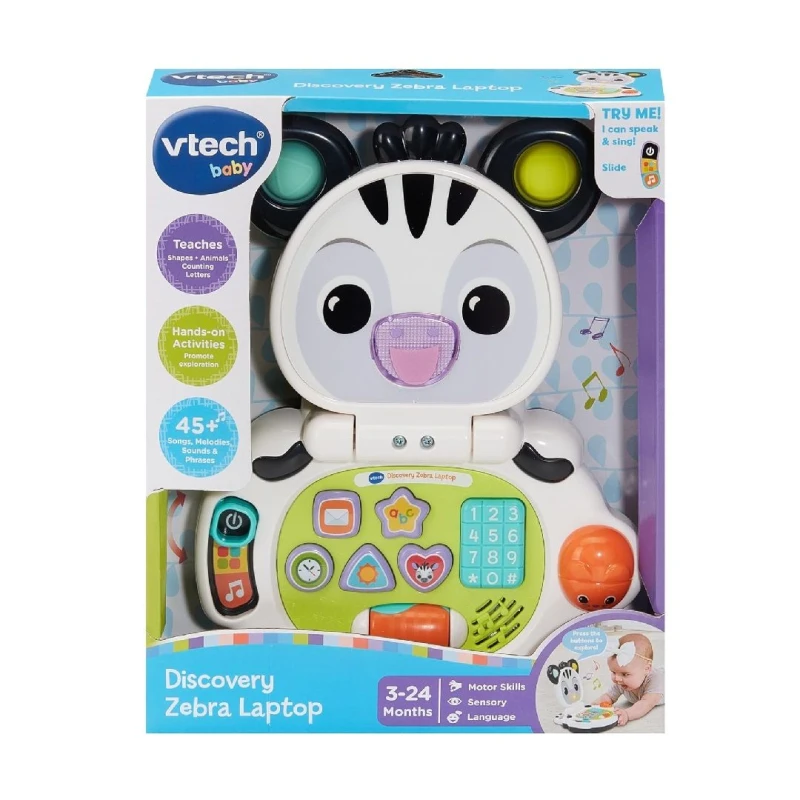 Image of Vtech Vtech Discovery Zebra Laptop Male VI68801