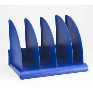 Image of Avery Desktop Range DR300 Heavy Duty Book Rack Bue with 4 Base Sections and 5 Dividers