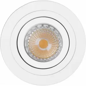 image of Netlighting Rad 1 Light Round Tiltable Recessed Spotlight White, GU10