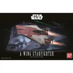 image of A-Wing Starfighter (Star Wars) 1:72 Bandai Revell Model Kit