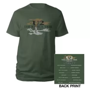 Image of U2 - Joshua Tree Logo 2017 Unisex X-Large T-Shirt - Green