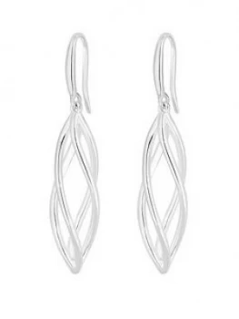 image of Simply Silver Sterling Silver Polished Cage Drop Earrings