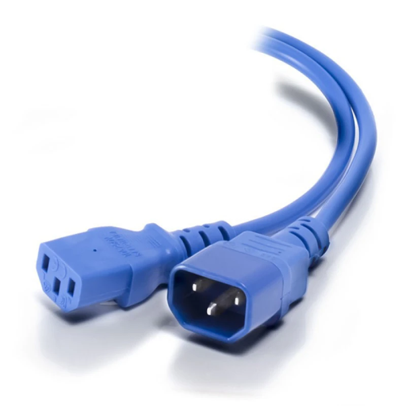 Image of Cablenet 0.3m IEC C14 - IEC C13 Blue PVC 0.75mm Power Leads