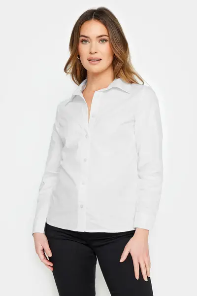 image of Petite Long Sleeve Fitted Shirt