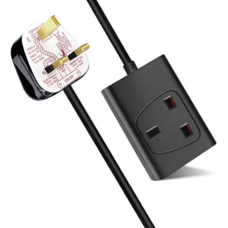 Image of EXTRASTAR Extrastar - 1 Way 13A Extension Leads with Cable 3G1.25, 3M, Black 5060577571902