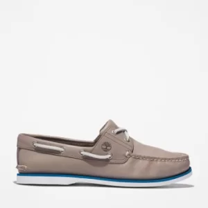 Image of Timberland 2-eye Classic Boat Shoe For Men In Grey Medium Grey, Size 10