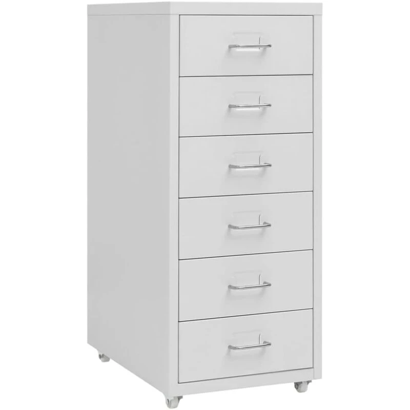 Image of VIDAXL Mobile File Cabinet Grey 28x41x69cm Metal vidaXL 8720286588291