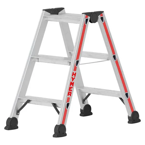 Image of Hymer 402406 Double Sided 2 Section Stepladder 2 x 3 Tread
