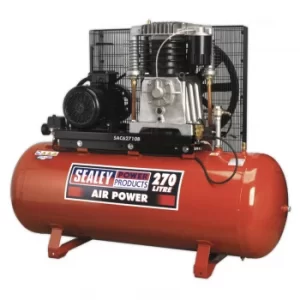 image of Compressor 270L Belt Drive 10HP 3PH 2-STAGE with Cast Cylinders