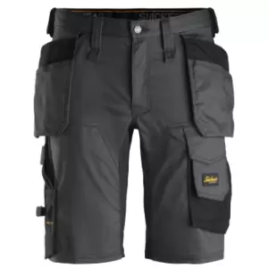 Snickers 6141 Allround Work Stretch Slim Fit Holster Pockets Shorts Grey / Black 50"