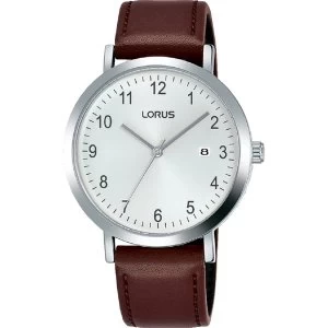 image of Lorus RH937JX9 Mens Dress Watch with Sunray White Dial & Clear Arabic Numerals