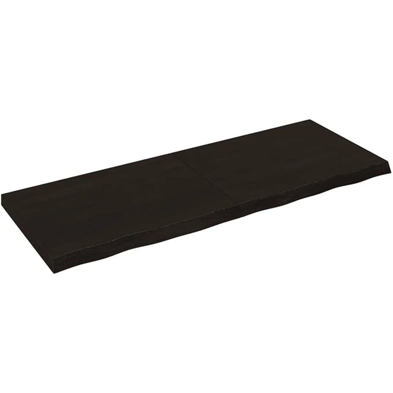 Image of Vidaxl Table Top Dark Brown 160X60X(2-6) Cm Treated Solid Wood Oak, Brown 3156451