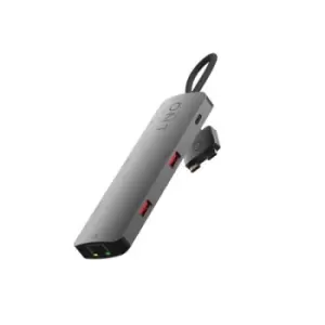 Image of LINQ byELEMENTS 7in2 D2 Pro MST USB-C Multiport Hub Aluminium Dual 4K HDMI output 4k@60Hz/4K@30Hz RJ45 GigabitNetwork Port 2 x USB-A 3.2 Gen2 10Gbps U