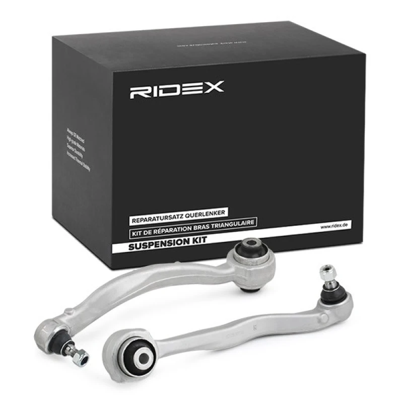 Image of RIDEX 772S0582 Control arm repair kit with rubber mount, Front Axle, Control Arm Aluminium Suspension Kit (772)