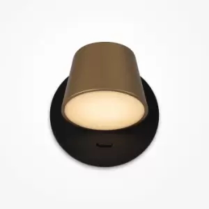 image of Maytoni Pixel Modern Surface Mounted Downlight Black, Brass 3000K