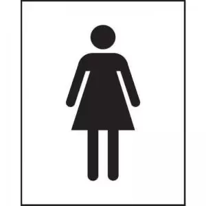 Image of Female Symbol’ Sign; Non-Adhesive Rigid 1mm PVC Board; 200mm