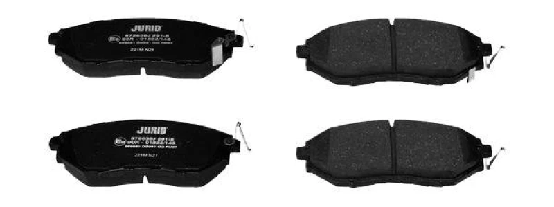 Image of JURID 572638J Brake pad set with acoustic wear warning, without accessories Brake Pad Set,disc brake (402)