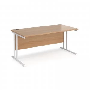 Maestro 25 WL Straight Desk 1600mm x 800mm - White Cantilever Frame b