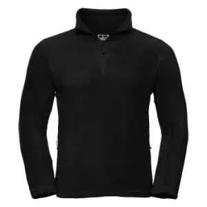 Image of Russell Mens 1/4 Zip Outdoor Fleece Top (2XL) (Black)