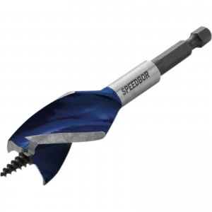 image of Irwin 6X Blue Groove Stubby Wood Drill Bit 14mm 100mm