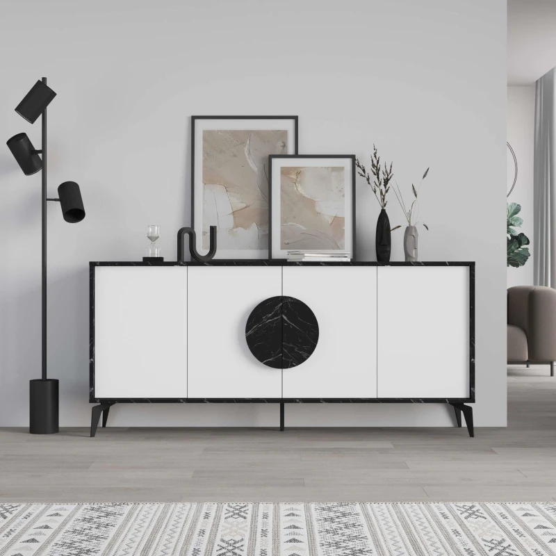 Image of Decortie Gora Large Sideboard Black/White WFZ0R Unisex