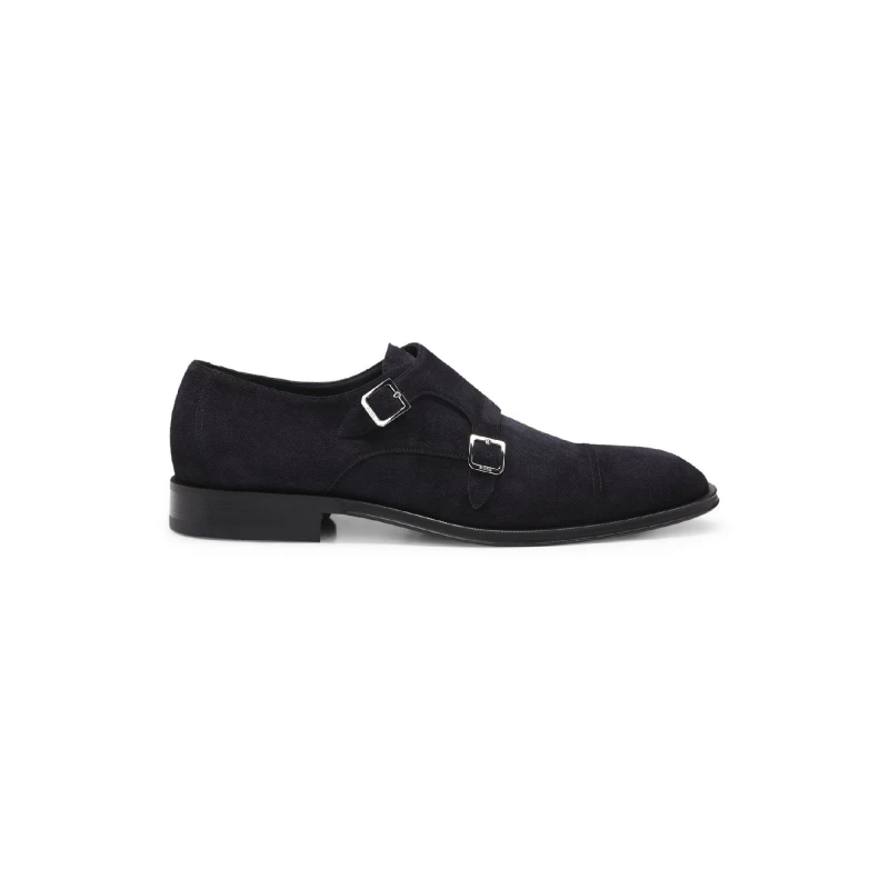 Image of Boss Mens Derrek Monk Sdctre Derby Shoes Dark Blue male 9 (43)