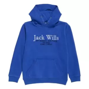 image of Jack Wills Kids Script Hooded Hoodie - Blue