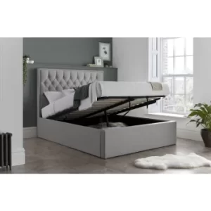 Image of Wilson Fabric Ottoman Grey King Size