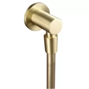 image of Arissa Brushed Brass Wall Outlet Elbow