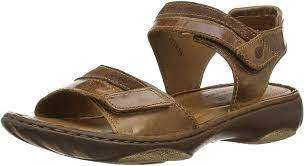 image of Josef Seibel Light Brown Leather 'Debra 19' Flat Sandals - 3