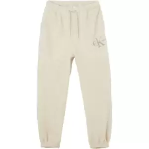 Image of Calvin Klein Jeans Genderless Monologo Sherpa Pant - Beige