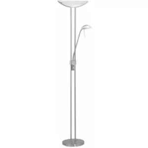Image of Loops - Floor Lamp Light Satin Nickel Shade White Satin Glass Bulb R7S G9 1x230W 1x33W