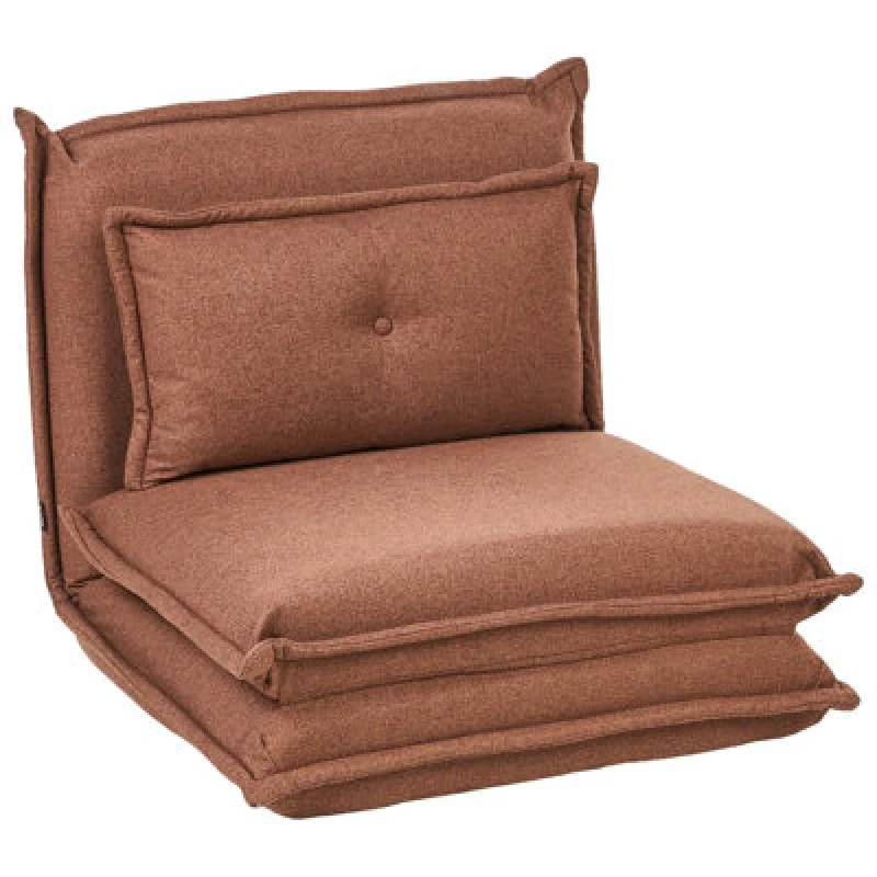 Image of Beliani Single Sofa Bed Dellen Fabric Brown