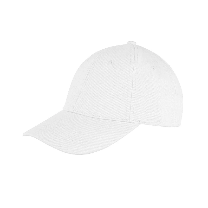 Image of Result Result Men Memphis 6 Panel Brushed Cotton Low Profile Baseball Cap in White White One Size Male 5063470734665