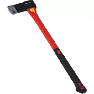 image of Rolson 4lb Felling Axe, 36", Fibre Rubber Handle