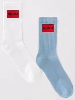 image of Hugo Bodywear 2 Pack Rib Label Sock