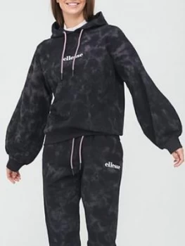 Image of Ellesse Heritage Fluo Oh Hoodie - Black, Dark Grey, Size 8, Women