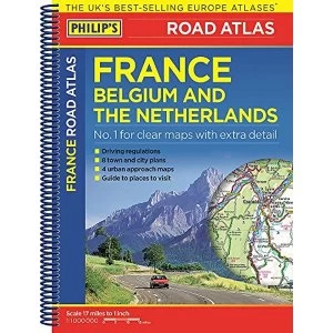 Image of Philip's Road Atlas France, Belgium and The Netherlands Spiral A5 Paperback / softback 2016