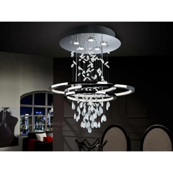 image of Schuller Bruma - 5 Light Crystal Drop Ceiling Cluster Pendant Chrome, GU10