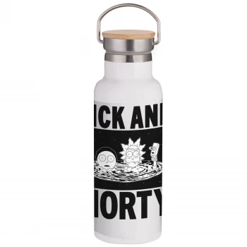 image of Rick & Morty Portable Insulated Water Bottle - White